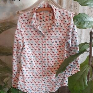 Gap Bird Pattern Button-Up Shirt